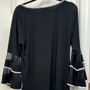 Black chiffon/rhinestone elegant top!